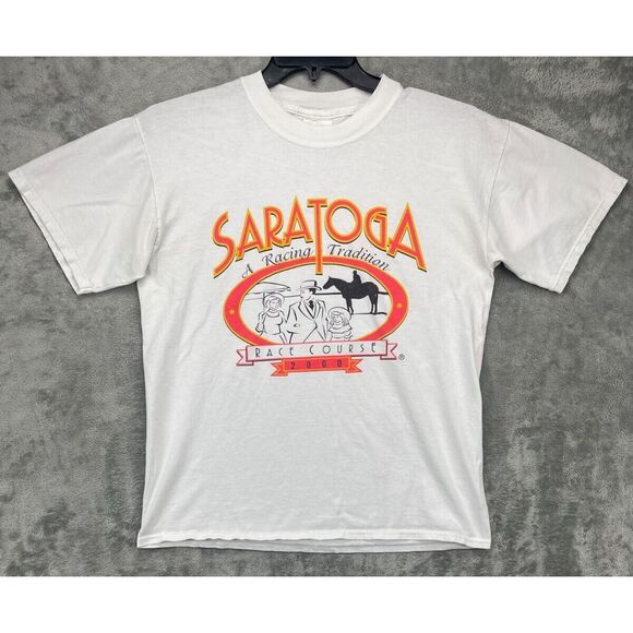 VTG 2000‎ Saratoga Horse Racing Tradition New York T-Shirt Medium